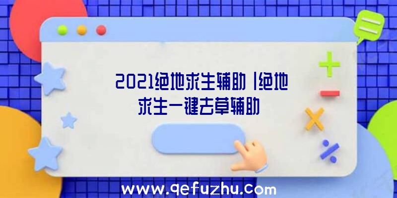 「2021绝地求生辅助」|绝地求生一键去草辅助